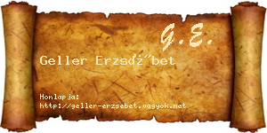 Geller Erzsébet névjegykártya